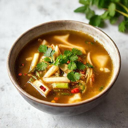แกงหน่อไม้ใบย่านางแบบเร่งด่วน
