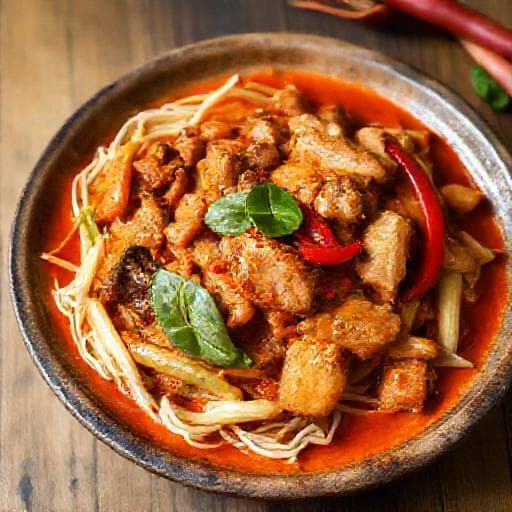 ผัดพริกแกงหมูหน่อไม้