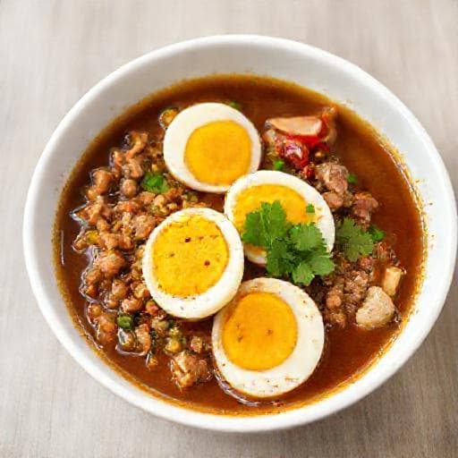 ไข่พะโล้หมูสับรวดเร็ว