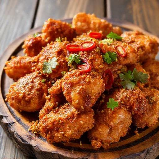 ไก่ทอดกระเทียมน้ำปลา