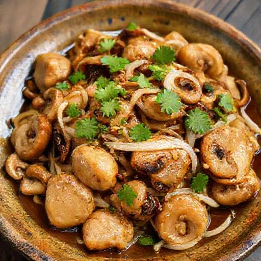 ไก่ผัดขิงเห็ดหอม (สูตรประยุกต์)
