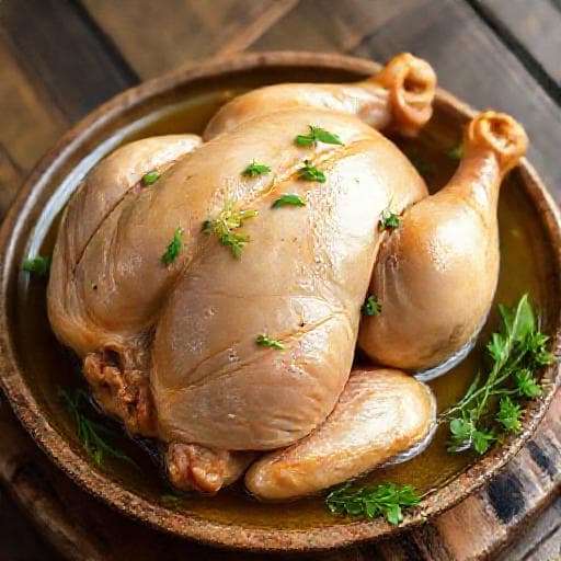 ไก่ต้มน้ำปลาทรงเครื่องสมุนไพร