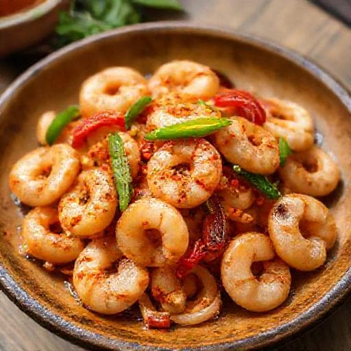 กุ้งผัดพริกเกลือ (สูตรเร่งด่วน)