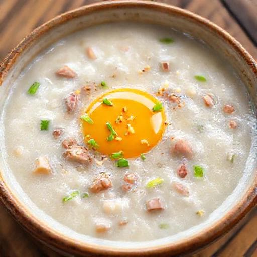 โจ๊กหมูทรงเครื่อง (Classic Pork Congee)