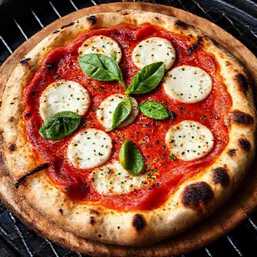 พิซซ่ามาร์เกริตาหน้าย่าง (Pizza alla Griglia)