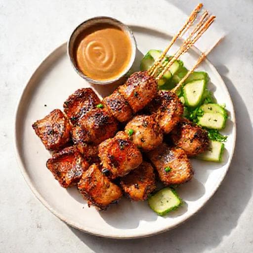 หมูสะเต๊ะแบบเร่งด่วน
