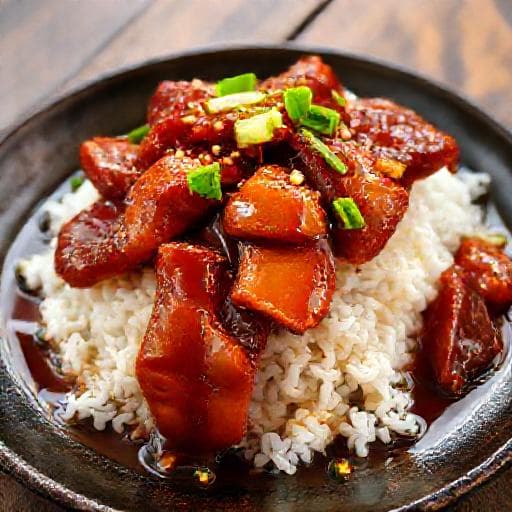 ข้าวหมูแดงอบน้ำผึ้ง