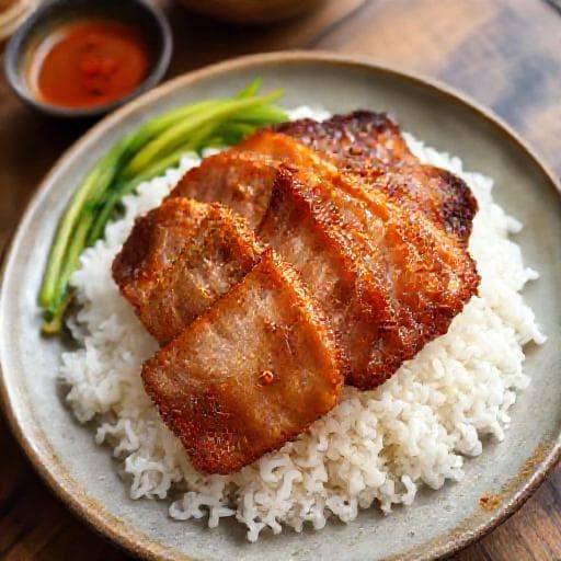 ข้าวหมูกรอบแบบเร่งด่วน