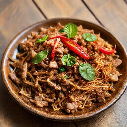 ลาบหมูคั่วแห้ง