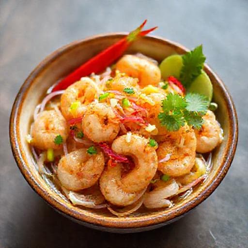 กุ้งแช่น้ำปลาทรงเครื่อง