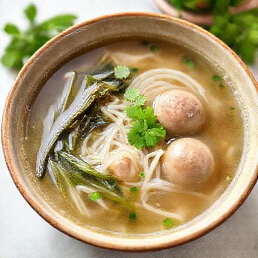 แกงจืดสาหร่ายวุ้นเส้นหมูสับ
