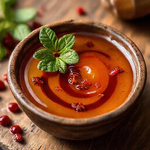 عسل حار بلمسة شرقية (مع دبس الرمان)