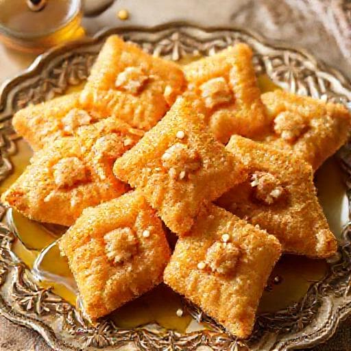 مقروض باللوز والعسل (بدون تمر)