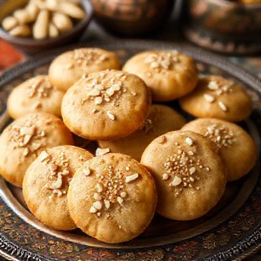 غريبة حمص بالسمسم واللوز