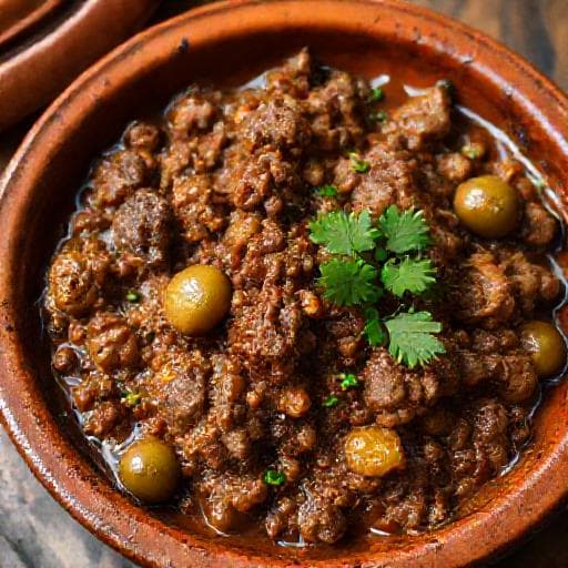 طاجين الزيتون السريع باللحم المفروم