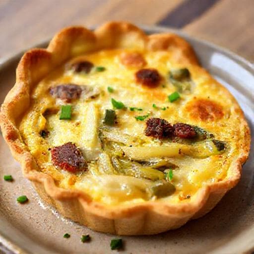 Quiche Lorraine with Leeks and Crème Fraîche