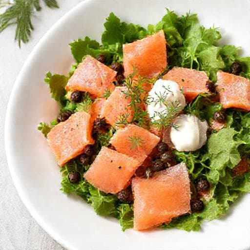 Smoked Salmon Salad with Dill and Capers