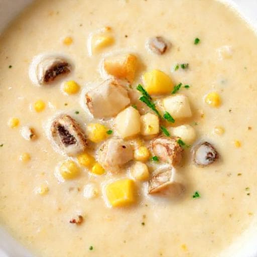 Smoked Clam Chowder with Corn