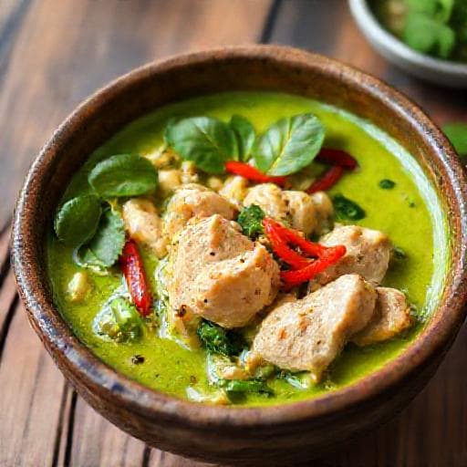 Authentic Thai Green Curry with Chicken