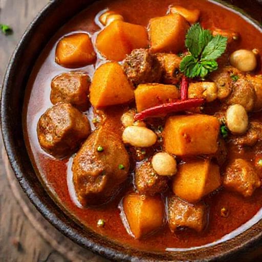 Spicy Massaman Curry with Lamb and Sweet Potato