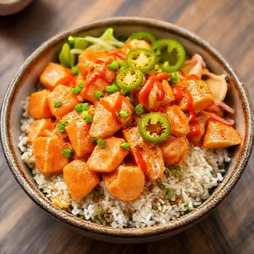 Spicy Salmon Poke Bowl