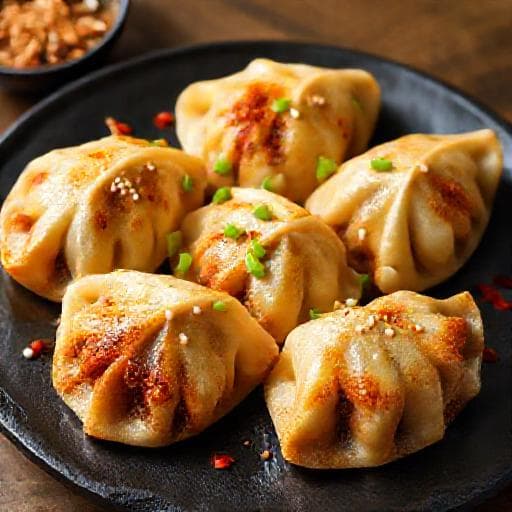 Spicy Kimchi Pork Potstickers