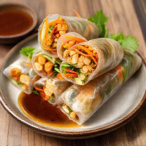 Creative Tofu and Vegetable Spring Rolls