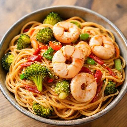 Quick Shrimp Lo Mein