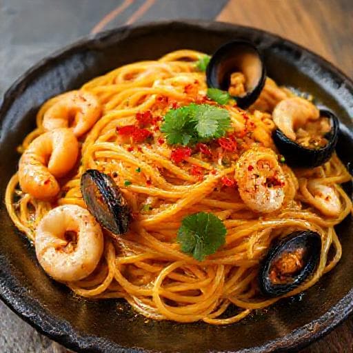 Spicy Seafood Singapore Noodles