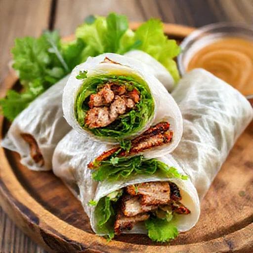 Bánh Tráng Cuốn Thịt Nướng (Grilled Pork Rice Paper Rolls)
