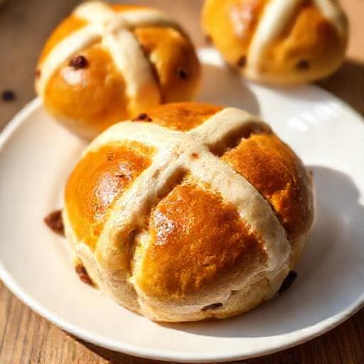 Quick 'No-Knead' Hot Cross Buns