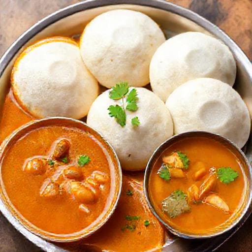 Traditional Idli Sambar