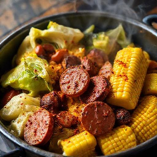 Spicy Cajun Cabbage Boil