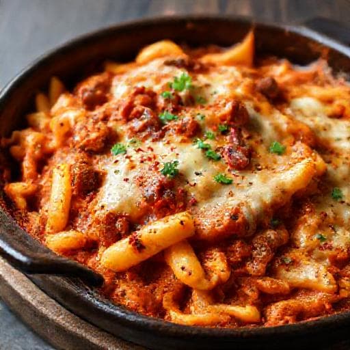 Spicy Sausage Baked Ziti