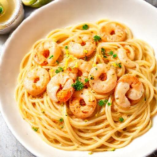 Quick One-Pot Lemon Garlic Shrimp Pasta