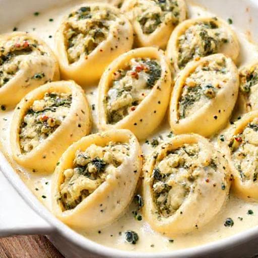 Spinach and Artichoke Stuffed Shells