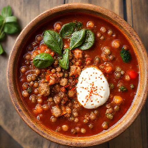Spiced Lentil and Sausage Soup