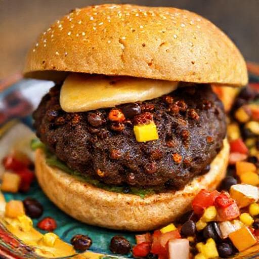 Southwestern Black Bean Burgers with Corn and Chipotle