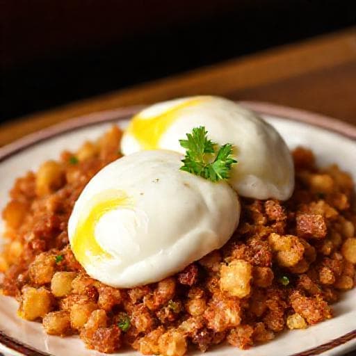 Corned Beef Hash with Poached Eggs