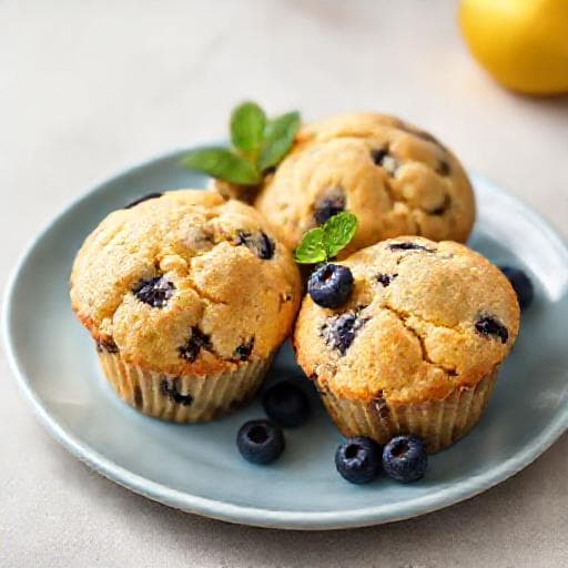 Lemon-Ricotta Blueberry Muffins