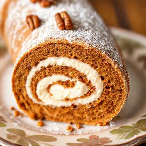 Spiced Carrot Cake Rolls with Maple Cream Cheese Filling