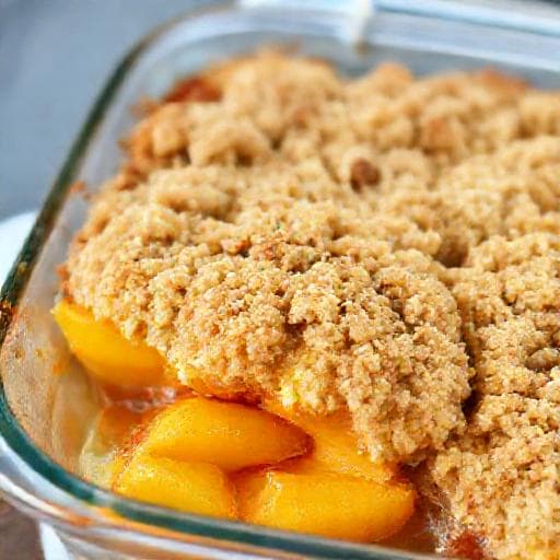 Peach Cobbler with Streusel Topping