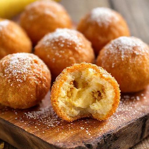 Fried Banana Pudding Bites
