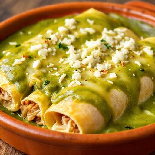 Green Chile Chicken Enchiladas (Enchiladas Verdes)