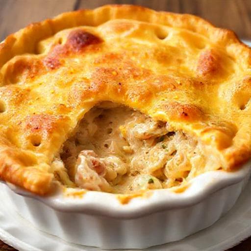 Chicken Pot Pie with Cheddar Crust