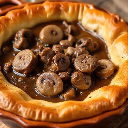 Steak and Mushroom Ale Pie