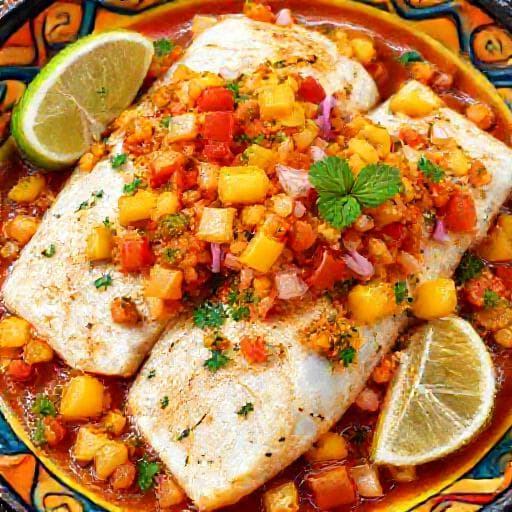 Pescado a la Veracruzana con Toque Caribeño