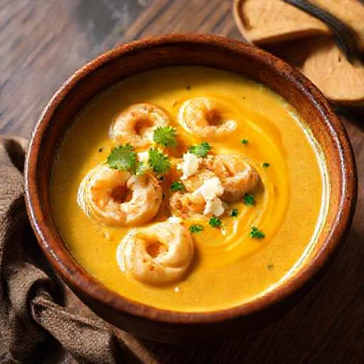 Chupe de Camarones Cremoso con Ají Amarillo y Queso Fresco