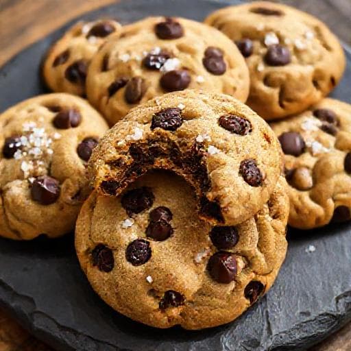 Galletas de Chispas de Chocolate con Toque de Sal Marina