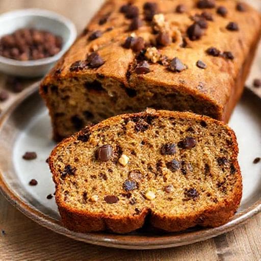 Pan de Plátano con Chocolate y Nueces